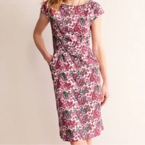 Boden Multicolor Paisley Midi Dress